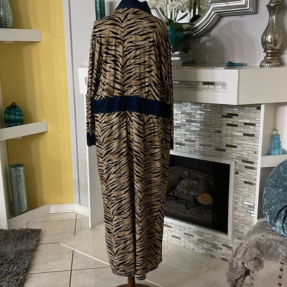 Vintage Karen T Design zebra and denim dress 1X - Picture 7 of 8